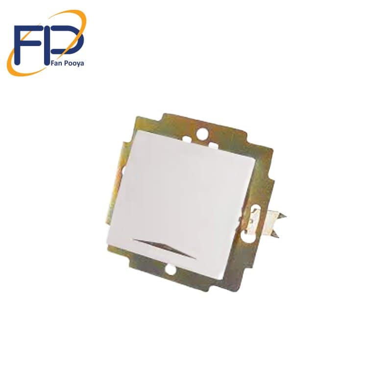 مکانیزم کلید تک پل سفید مدل آذین (پارت الکتریک) مکانیزم کلید تک پل سفید مدل آذین (پارت الکتریک)