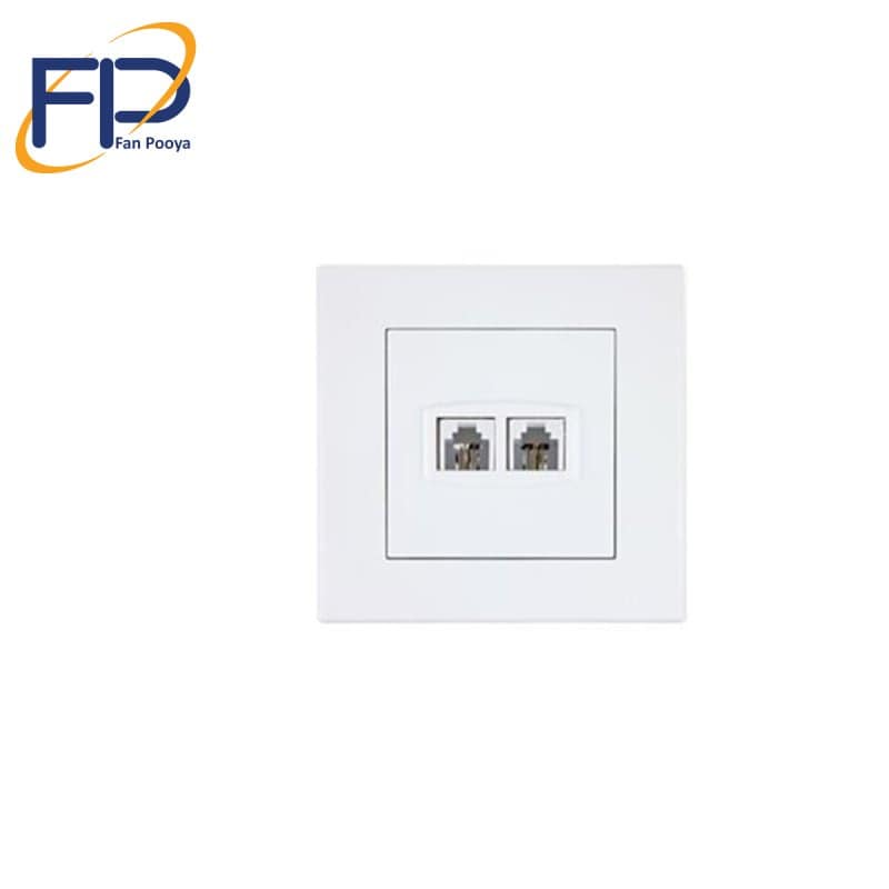 مکانیزم تلفن دو سوکت سفید تابش (پارت الکتریک) مکانیزم تلفن دو سوکت سفید تابش (پارت الکتریک)