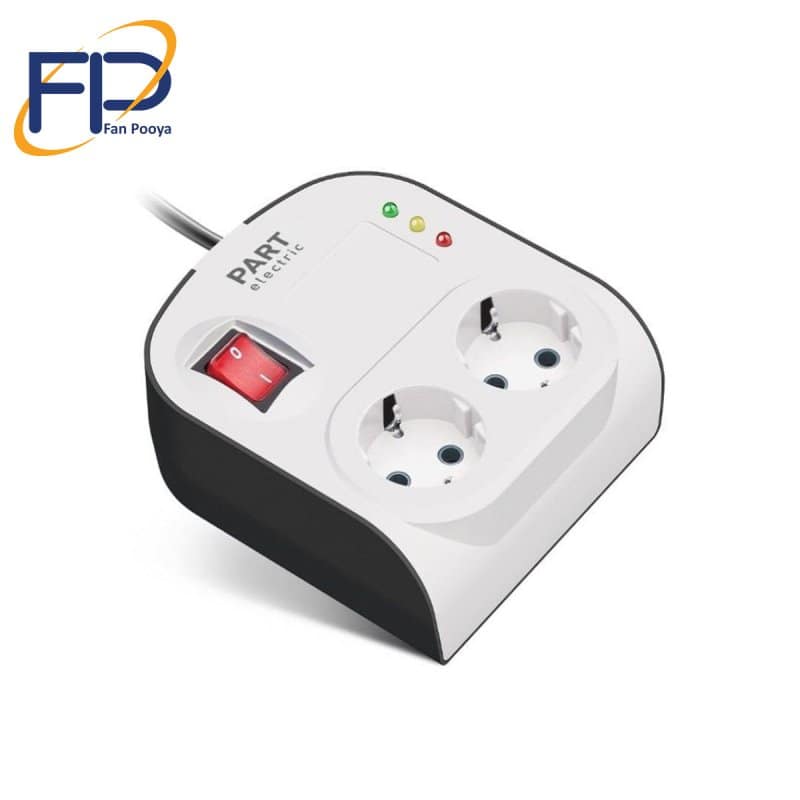 محافظ دو خانه ارت دار با کلید و کابل 5 آنالوگ یخچال پارت محافظ دو خانه ارت دار با کلید و کابل 5 آنالوگ یخچال پارت